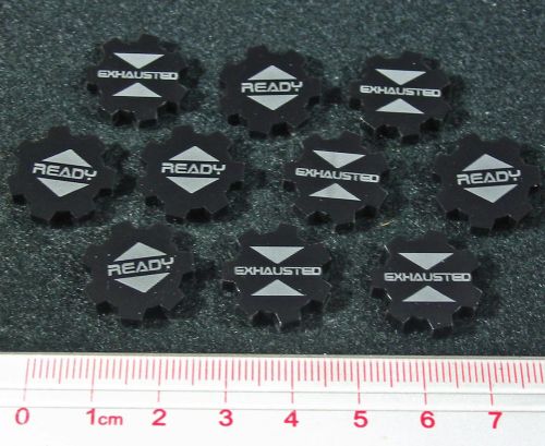 10x Black Ready Exhausted Tokens for Imperial Assault